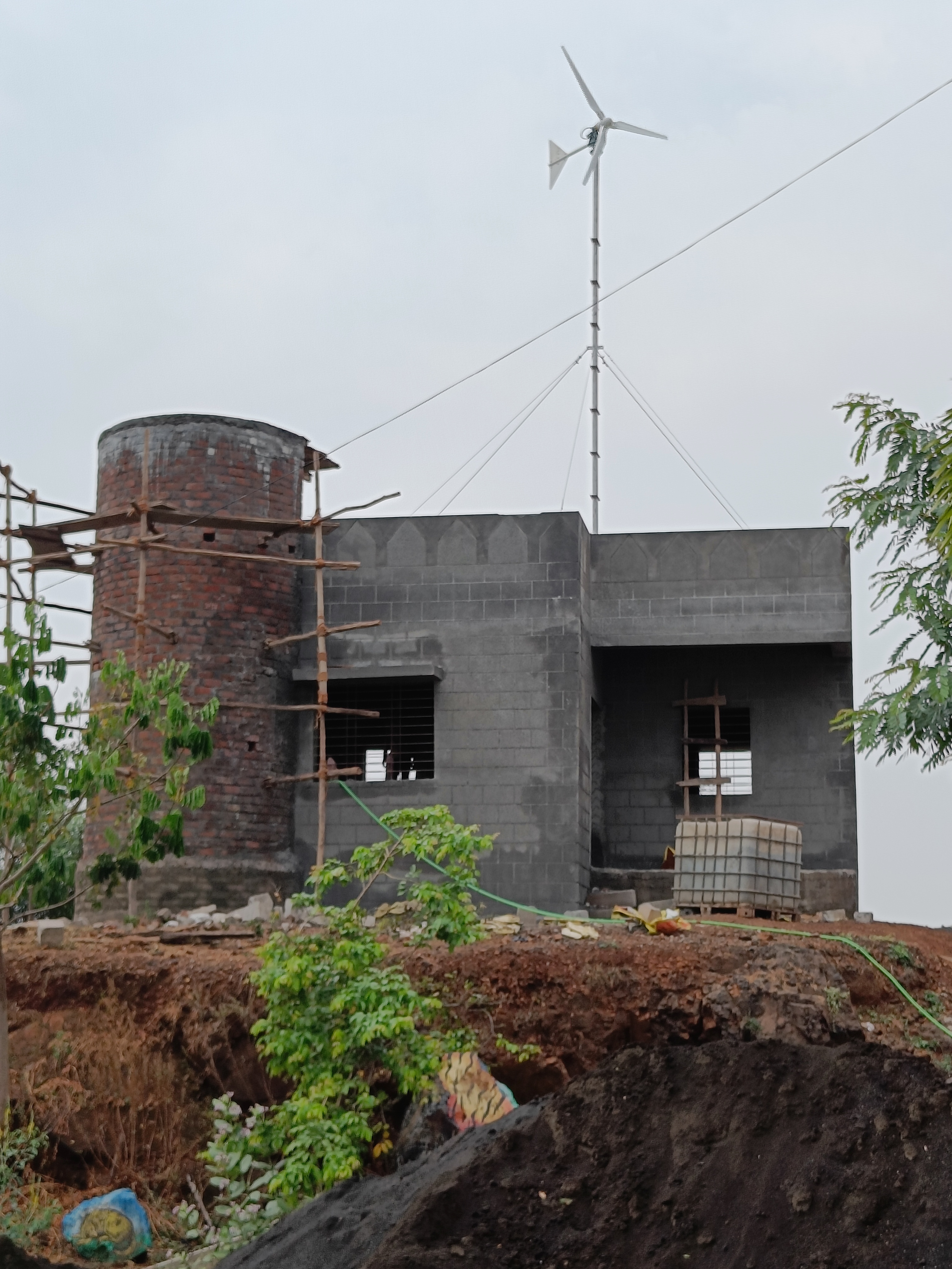 Wind power installation in Modale Village